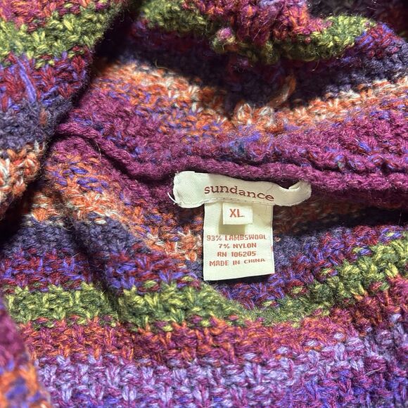 Sundance Sweater Womens XL Breathtaking Moments Cardigan LambsWool Blend Aztec - Picture 2 of 9